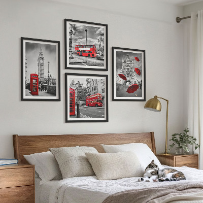 Galería de pared Hojas de ginkgo de fondo claro