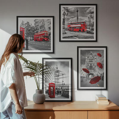 Galería de pared Hojas de ginkgo de fondo claro