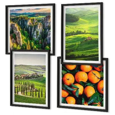 Galería de pared naranjas en un paisaje natural del campo italiano