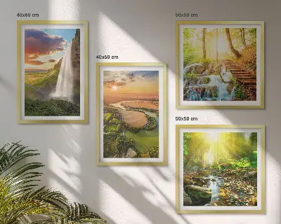 Set de cuadros modernos para salón modelo Cascada de Orange Mountain