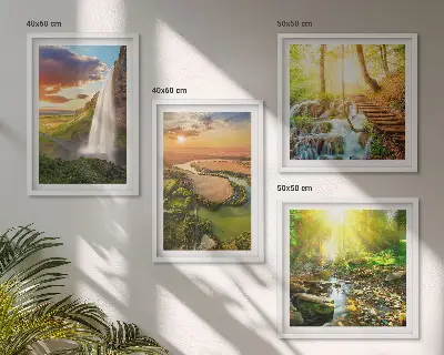 Set de cuadros modernos para salón modelo Cascada de Orange Mountain