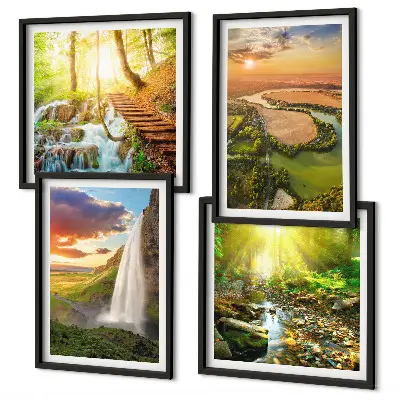 Set de cuadros modernos para salón modelo Cascada de Orange Mountain