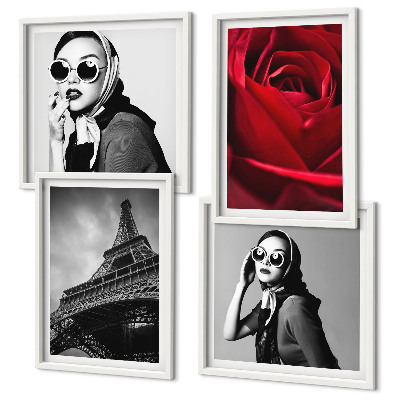 Galería de pared Una parisina con gafas Eiffel