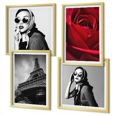 Galería de pared Una parisina con gafas Eiffel