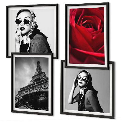 Galería de pared Una parisina con gafas Eiffel