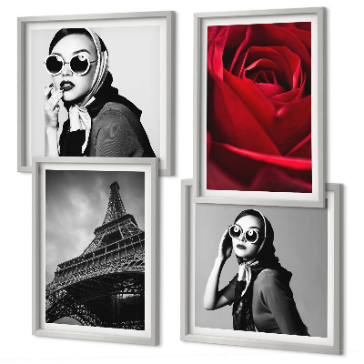 Galería de pared Una parisina con gafas Eiffel