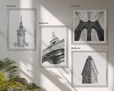 Galería de pared Arquitectura minimalista en blanco y negro