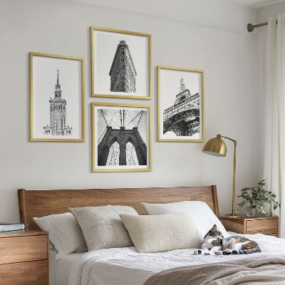 Galería de pared Arquitectura minimalista en blanco y negro