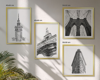 Galería de pared Arquitectura minimalista en blanco y negro