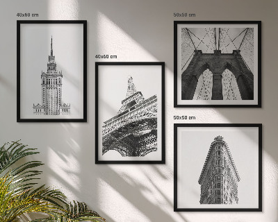 Galería de pared Arquitectura minimalista en blanco y negro