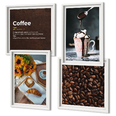 Galería de pared Granos de café italianos para el desayuno