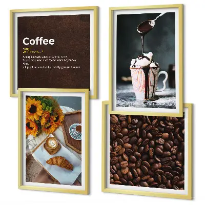 Granos de café italianos para el desayuno galería de pared