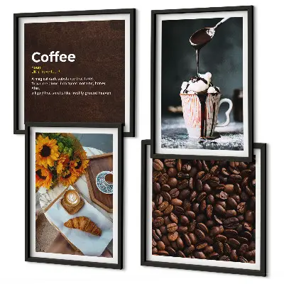 Granos de café italianos para el desayuno galería de pared