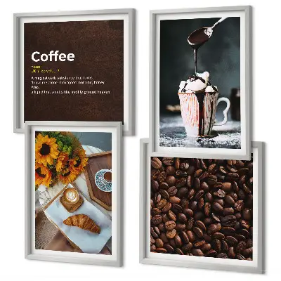 Granos de café italianos para el desayuno galería de pared