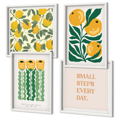 Galería de pared Diseños de plantas con flores