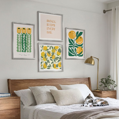 Galería de pared Diseños de plantas con flores