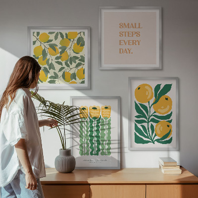 Galería de pared Diseños de plantas con flores