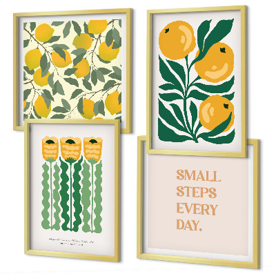Galería de pared Diseños de plantas con flores