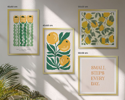 Galería de pared Diseños de plantas con flores
