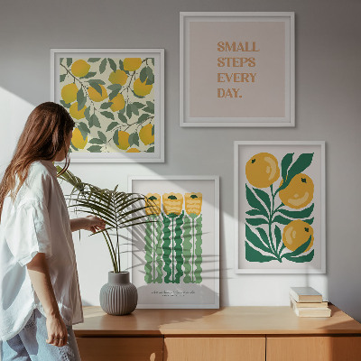 Galería de pared Diseños de plantas con flores