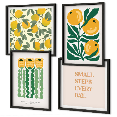 Galería de pared Diseños de plantas con flores