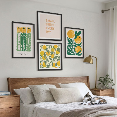 Galería de pared Diseños de plantas con flores
