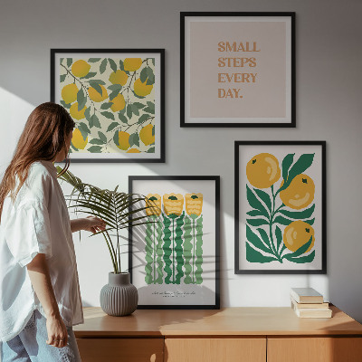 Galería de pared Diseños de plantas con flores