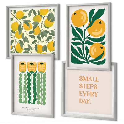 Galería de pared Diseños de plantas con flores