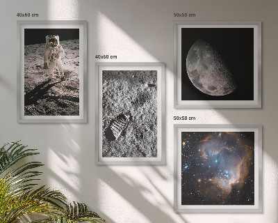 Galería de pared Foto de un astronauta sobre la estela lunar