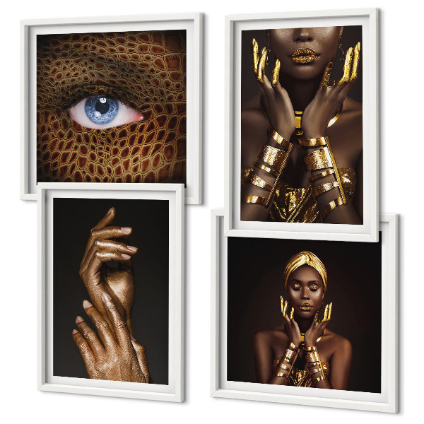 Set de cuadros modernos para salón Retratos artísticos de mujeres