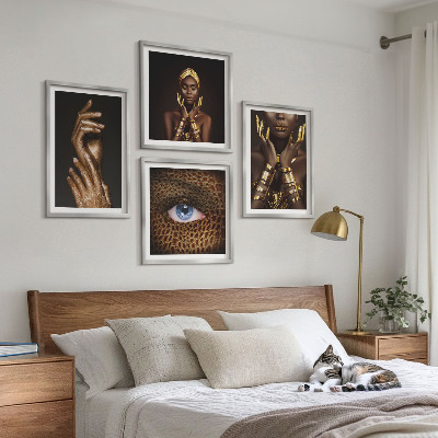 Set de cuadros modernos para salón Retratos artísticos de mujeres