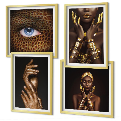 Set de cuadros modernos para salón Retratos artísticos de mujeres