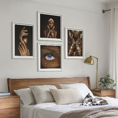 Set de cuadros modernos para salón Retratos artísticos de mujeres