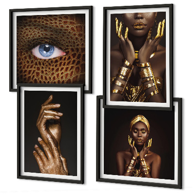 Set de cuadros modernos para salón Retratos artísticos de mujeres