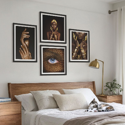 Set de cuadros modernos para salón Retratos artísticos de mujeres