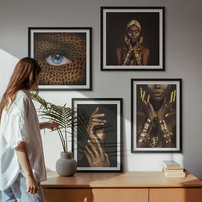 Set de cuadros modernos para salón Retratos artísticos de mujeres