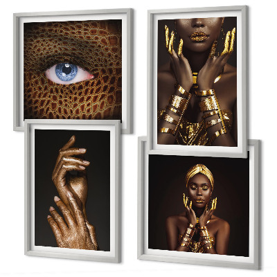 Set de cuadros modernos para salón Retratos artísticos de mujeres