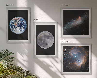 Galería de pared Luna de galaxia espacial
