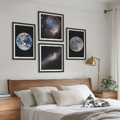 Galería de pared Luna de galaxia espacial
