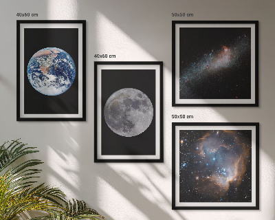 Galería de pared Luna de galaxia espacial