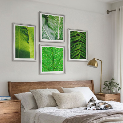 Galería de pared Primer plano de hojas tropicales