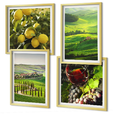 Galería de pared Paisajes italianos, colinas de cítricos