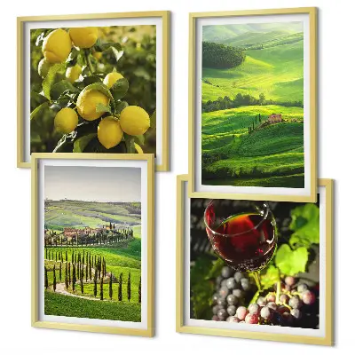 Galería de pared paisajes italianos con colinas de cítricos