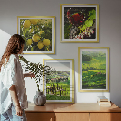 Galería de pared Paisajes italianos, colinas de cítricos