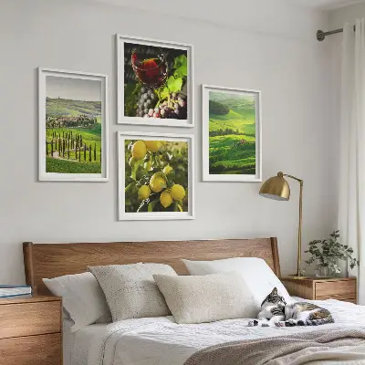 Galería de pared paisajes italianos con colinas de cítricos