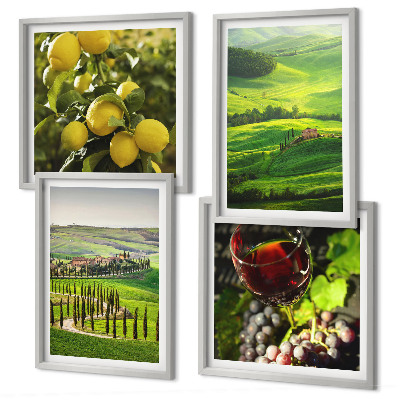 Galería de pared Paisajes italianos, colinas de cítricos