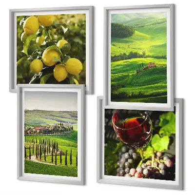 Galería de pared paisajes italianos con colinas de cítricos