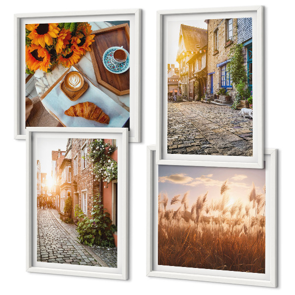 Galería de pared Calles encantadoras con café
