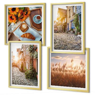 Galería de pared Calles encantadoras con café