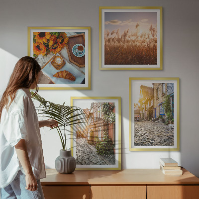 Galería de pared Calles encantadoras con café